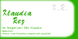 klaudia rez business card