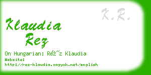 klaudia rez business card